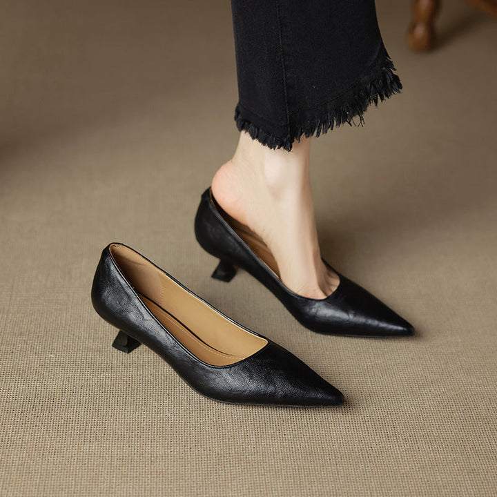 Escarpins en cuir véritable Selva