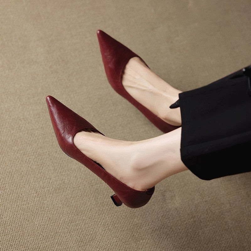 Escarpins en cuir véritable Selva