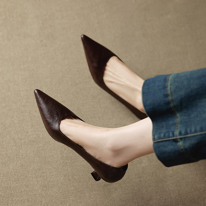 Escarpins en cuir véritable Selva