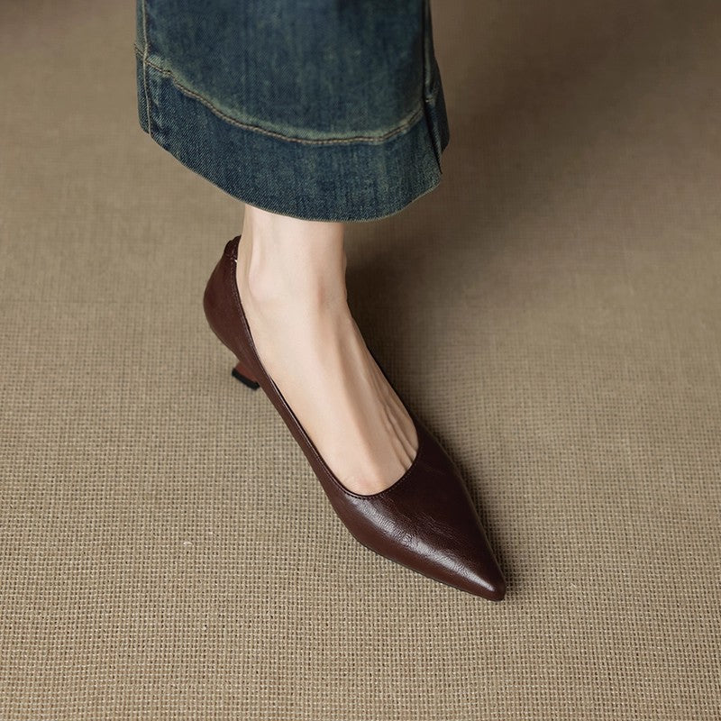 Escarpins en cuir véritable Selva