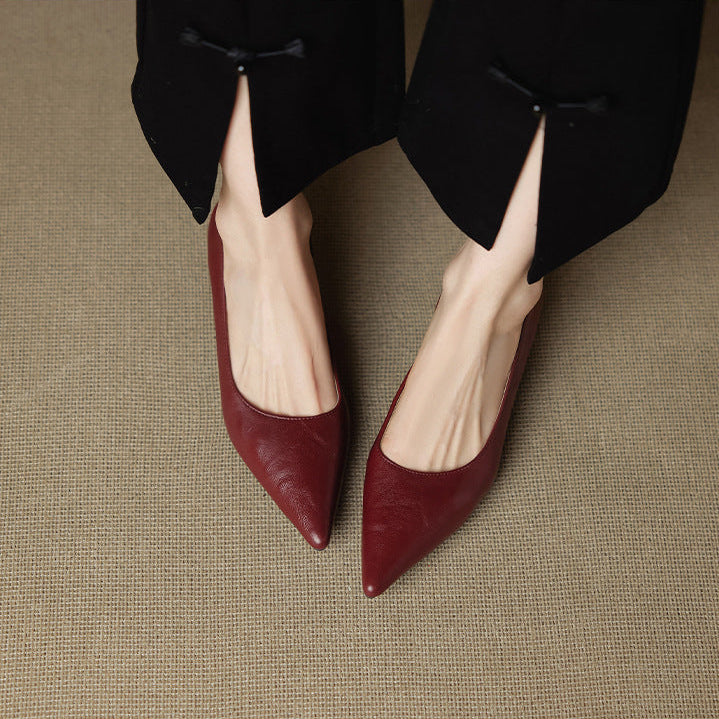 Escarpins en cuir véritable Selva