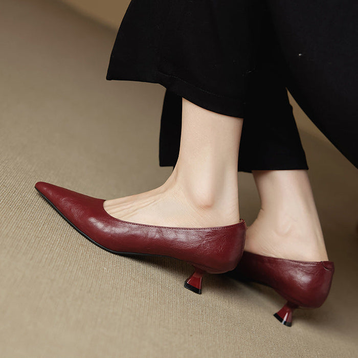 Escarpins en cuir véritable Selva