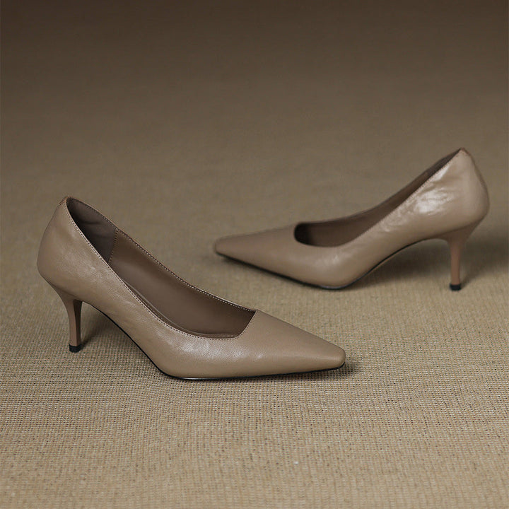Zala Genuine Leather Heels