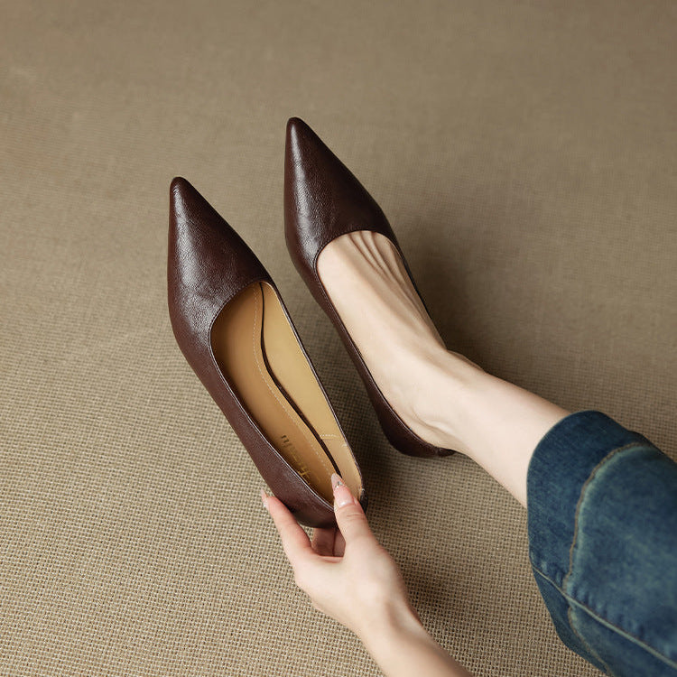 Escarpins en cuir véritable Selva