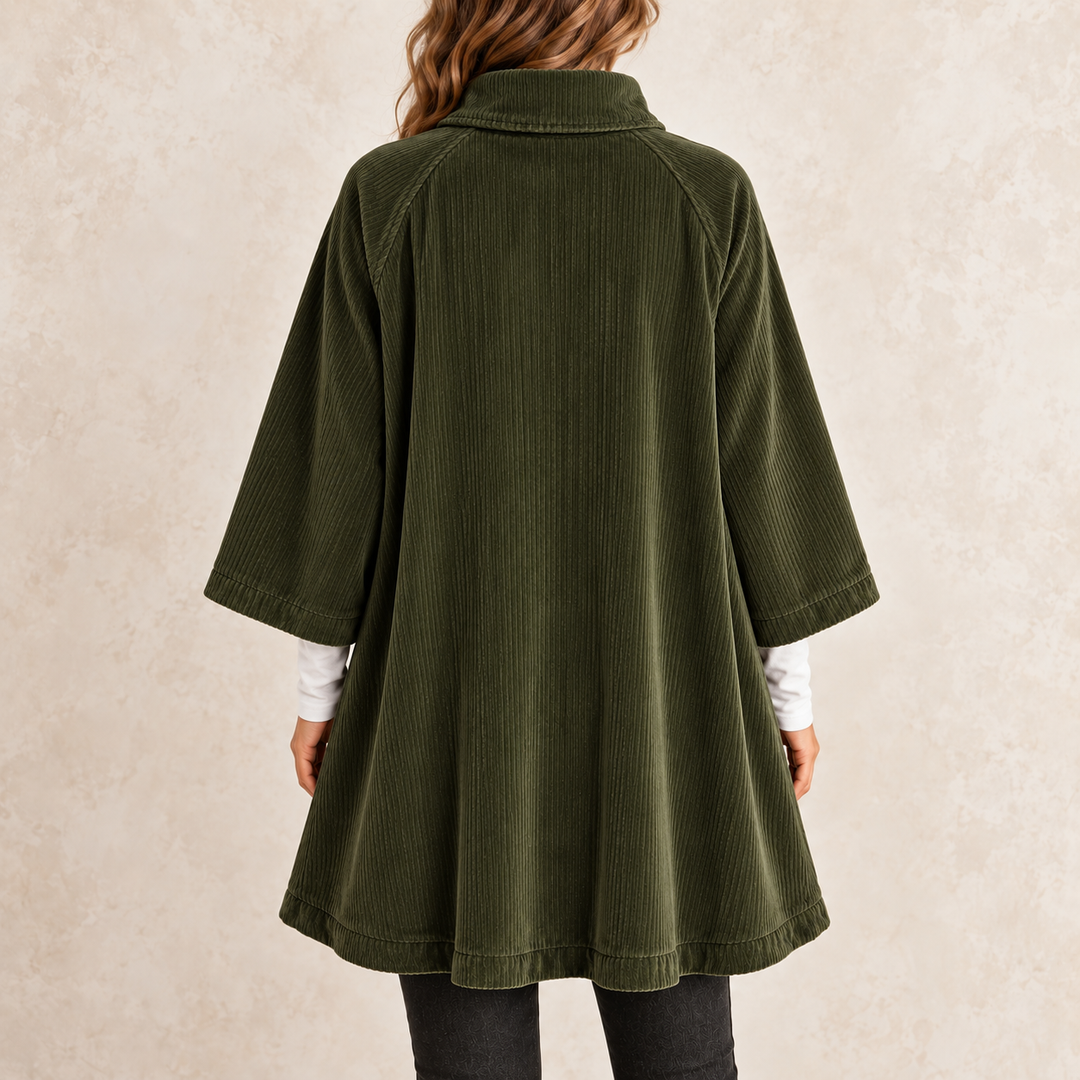Mallory | Olive Corduroy Button-Up Tunic