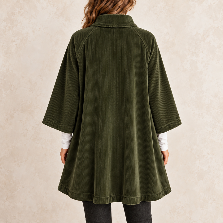 Mallory | Olive Corduroy Button-Up Tunic