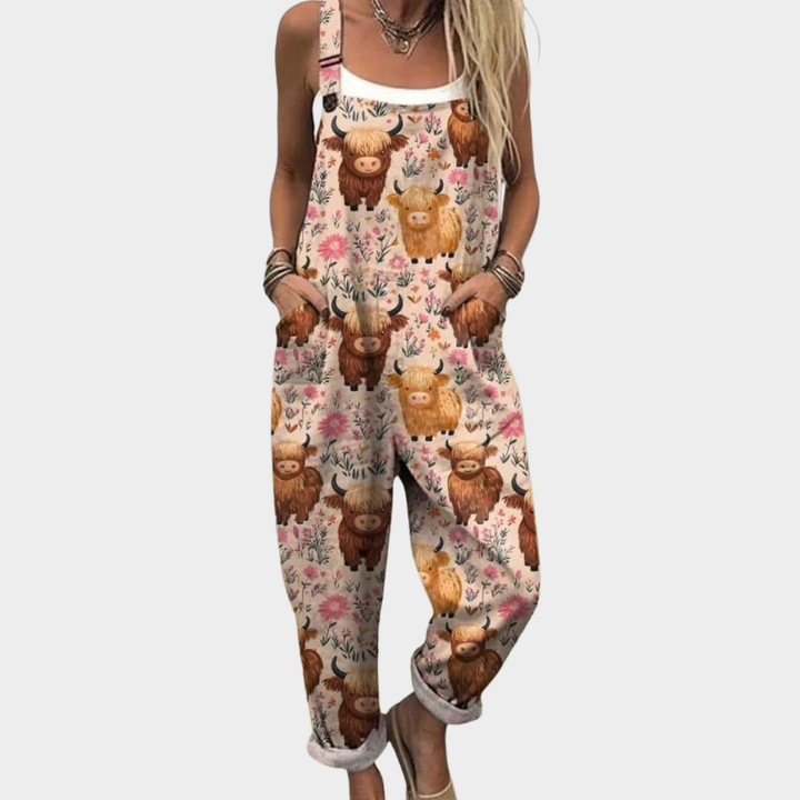 Nicole | Comfortable Printed Overalls