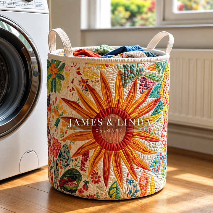 Meadow Sunburst | Quilted Storage Basket