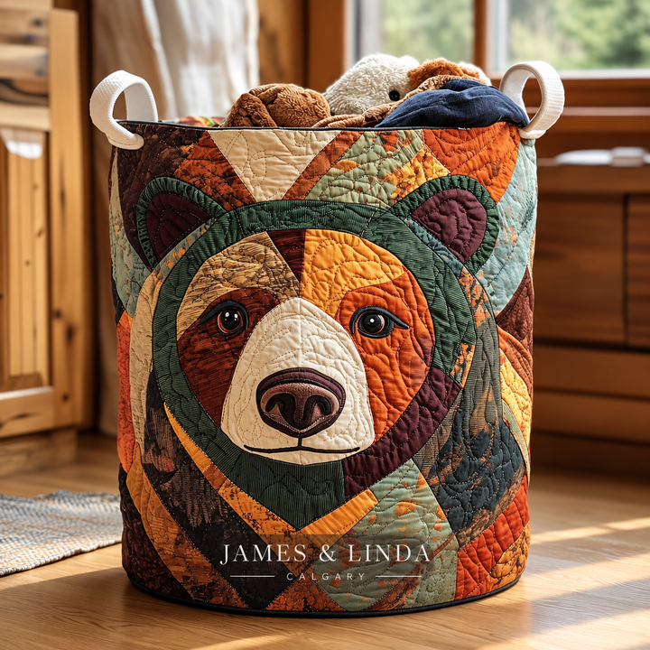 Bear Tracks Tale | Quilted Storage Basket