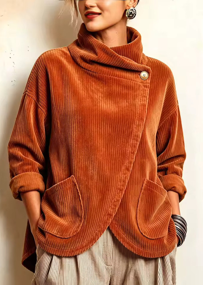 Kelsey | Cinnamon Corduroy Wrap Top