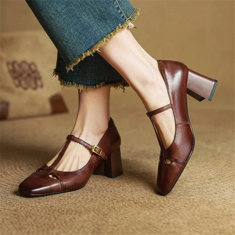 Alysa Genuine Leather Heels