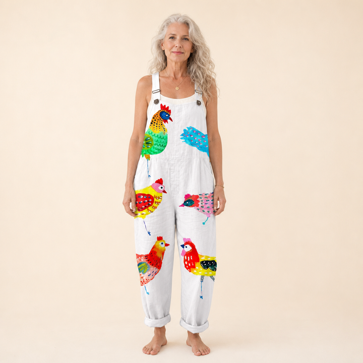 Kayla | Comfortable Printed Overalls