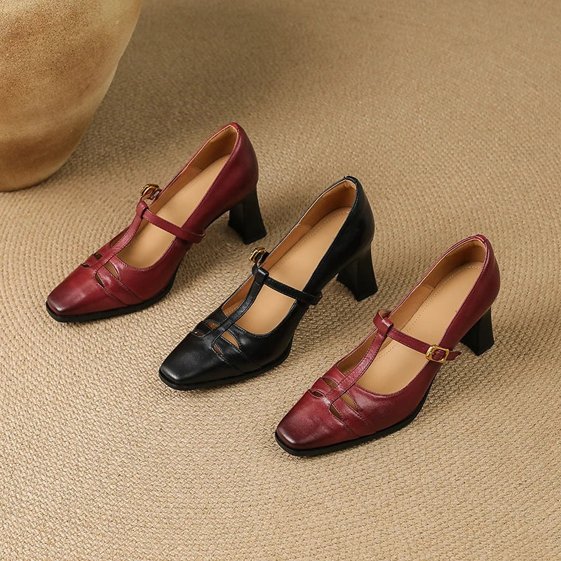 Talons en cuir véritable Tyla