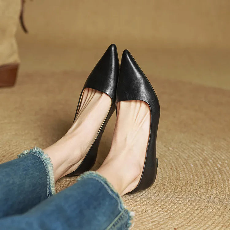Yanil Genuine Leather Heels