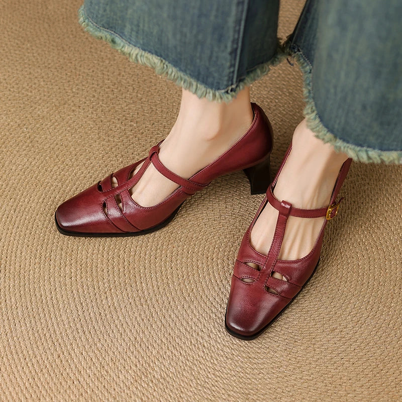 Talons en cuir véritable Tyla