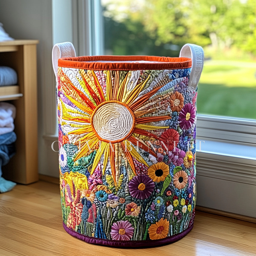 Sunflower Bloom | Quilted Storage Basket