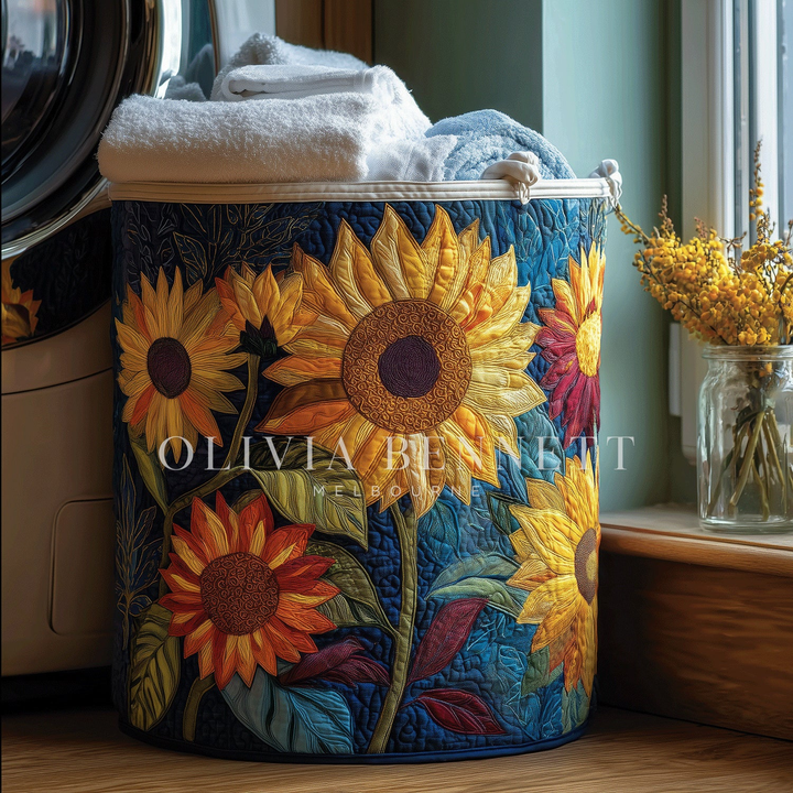 SUNNY | SUNSHINE FLORAL LAUNDRY BASKET
