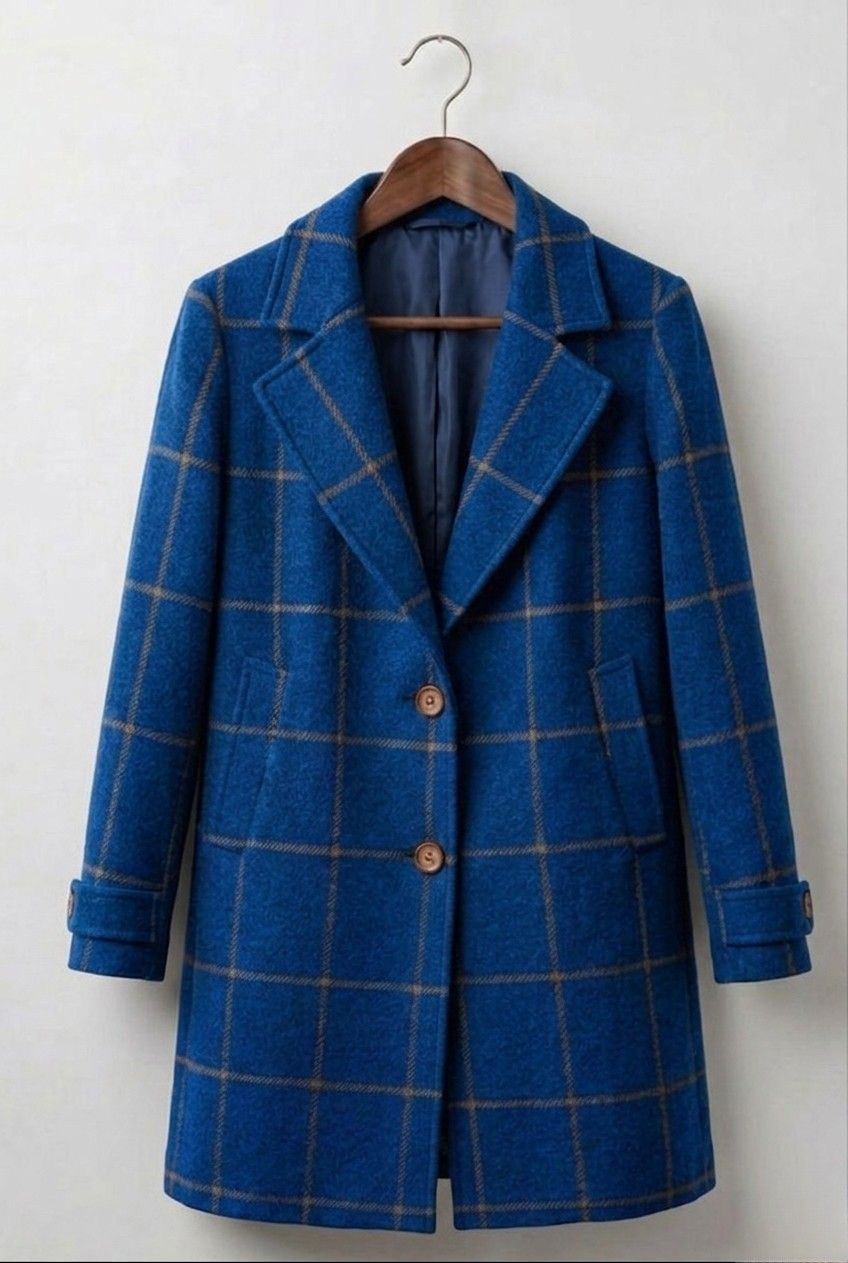Graziella | Long Tweed Check Coat