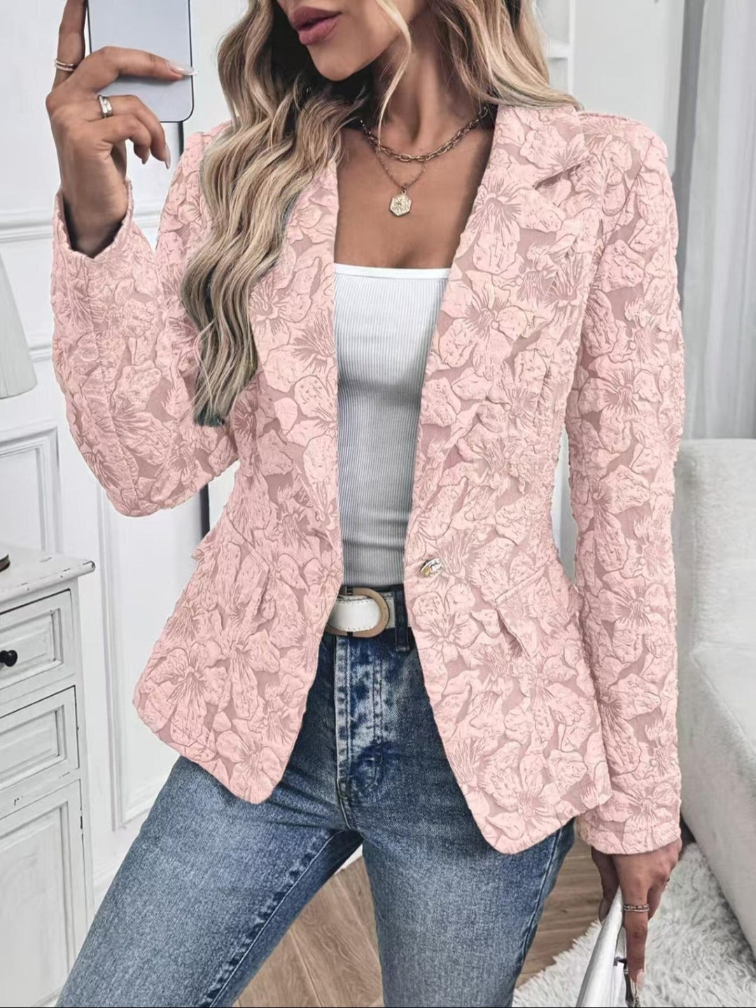 Deborah | Paisley Jacquard Blazer