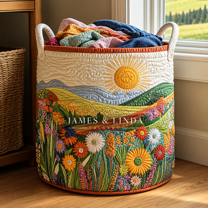Spring Meadow | Quilted Storage Basket