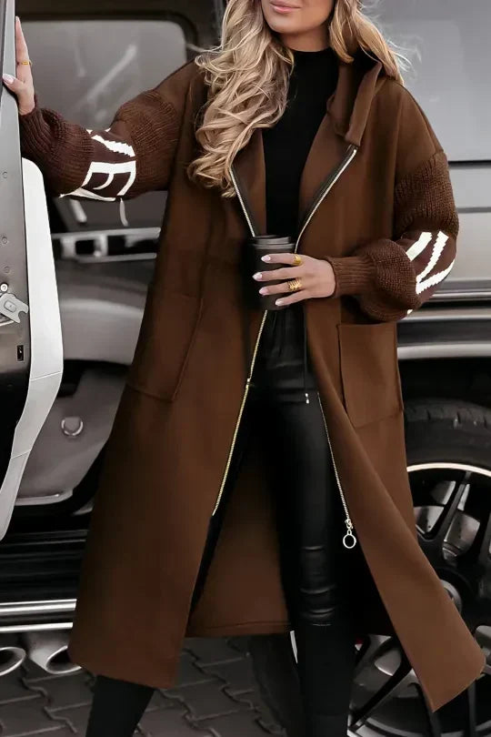 Alessandra | Water-Repellent Patchwork Jacket with Hood