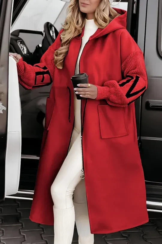 Alessandra | Water-Repellent Patchwork Jacket with Hood