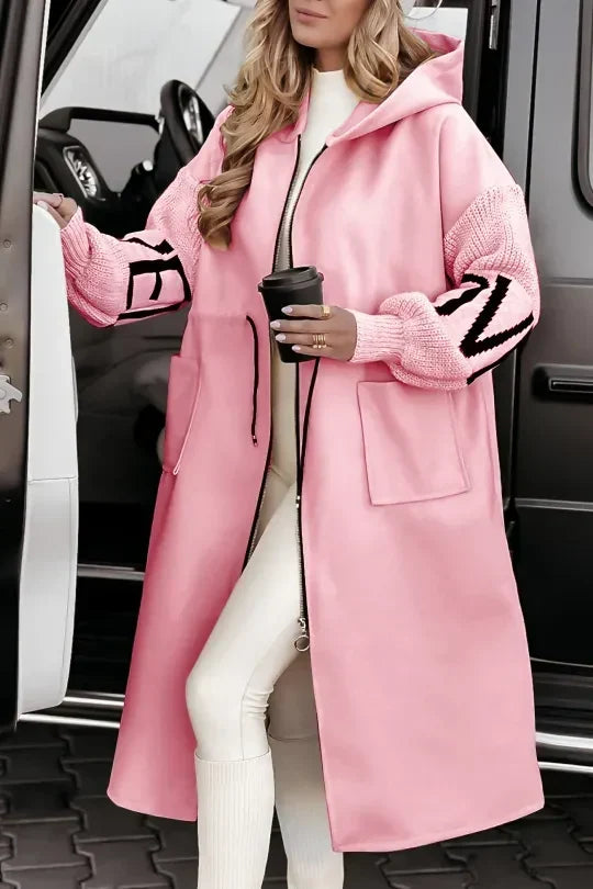 Alessandra | Water-Repellent Patchwork Jacket with Hood