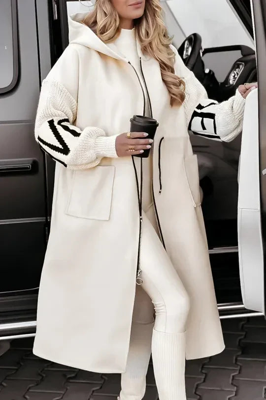 Alessandra | Water-Repellent Patchwork Jacket with Hood