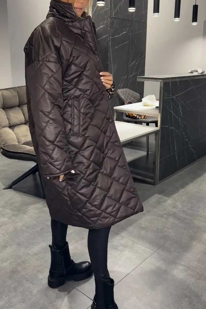 Fabiana | Reversible Quilted Coat with Leopard Print