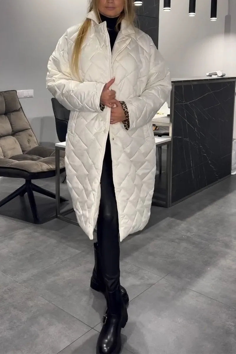 Fabiana | Reversible Quilted Coat with Leopard Print
