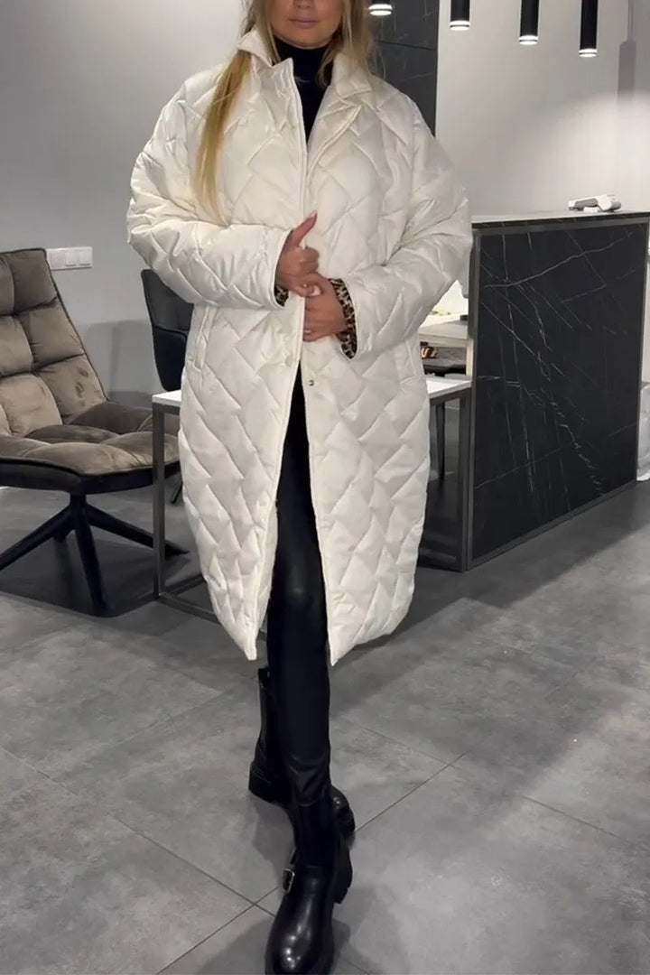 Fabiana | Reversible Quilted Coat with Leopard Print