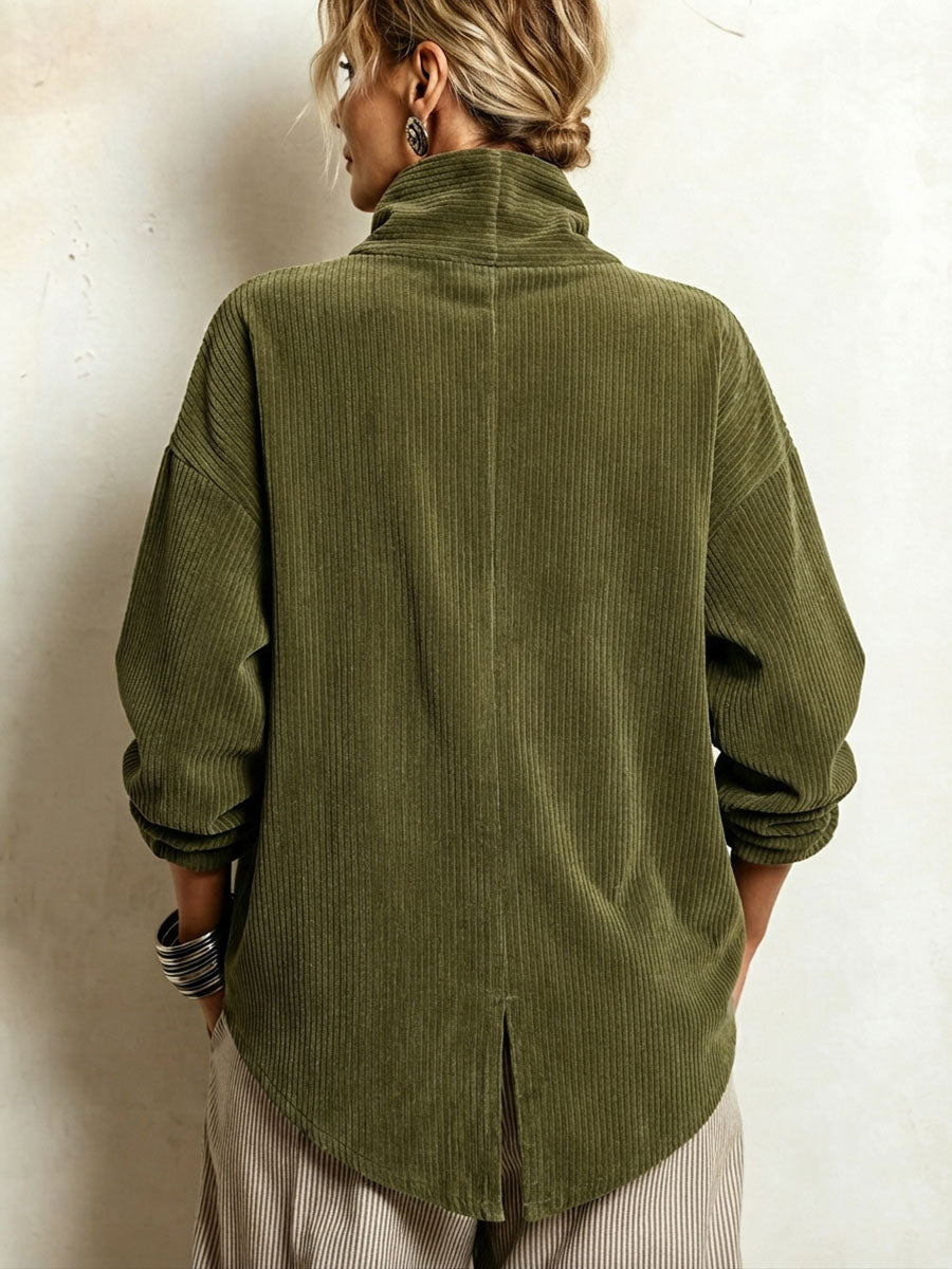 Olivia™ | Corduroy Button-Up Top
