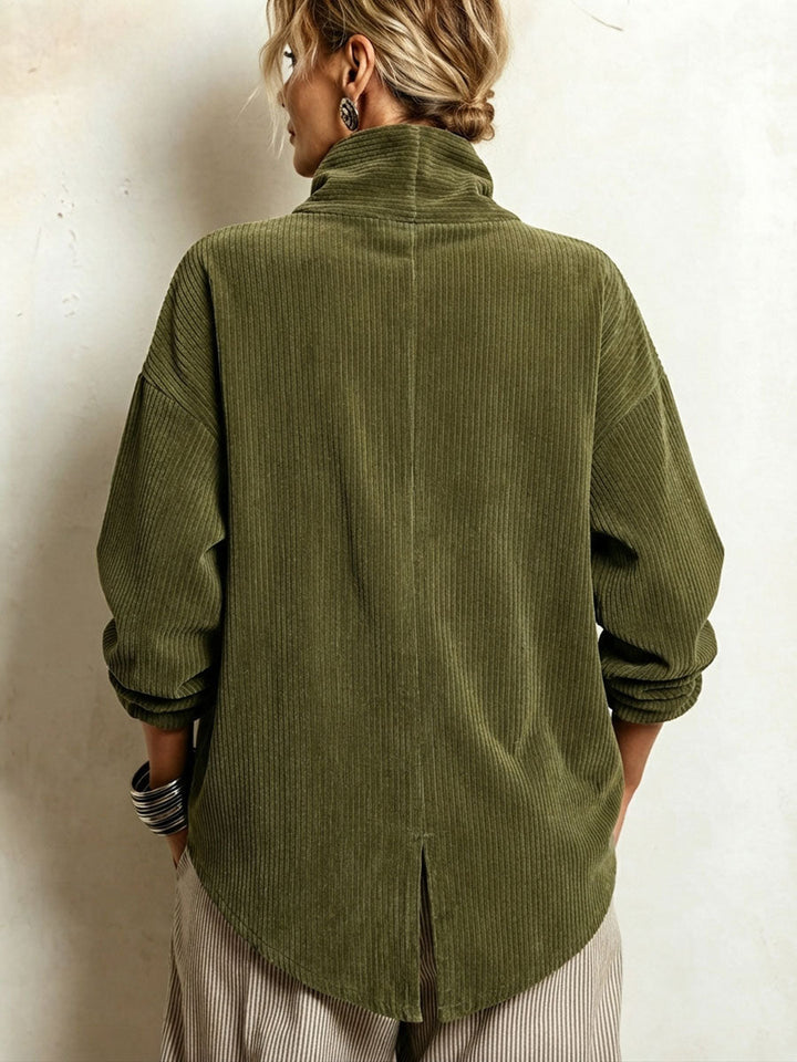 Olivia™ | Corduroy Button-Up Top