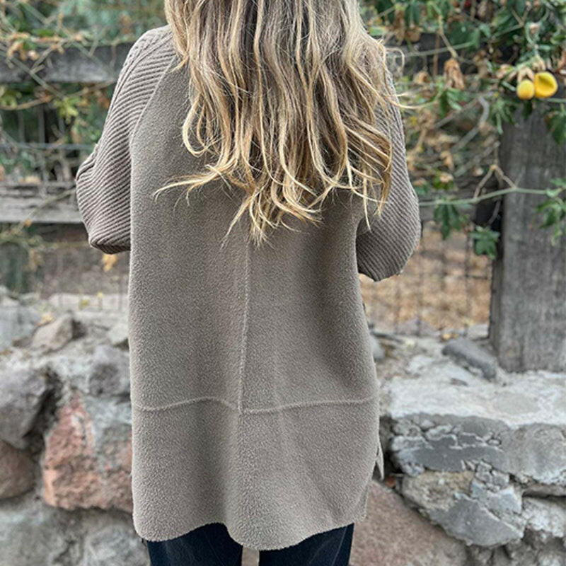 Rosanna | Double-Breasted Coat with Knit Sleeves
