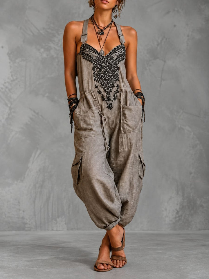 Emma | Boho Overalls with Patch Pockets